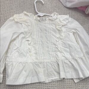 Janie and Jack Cream Ruffled Blouse